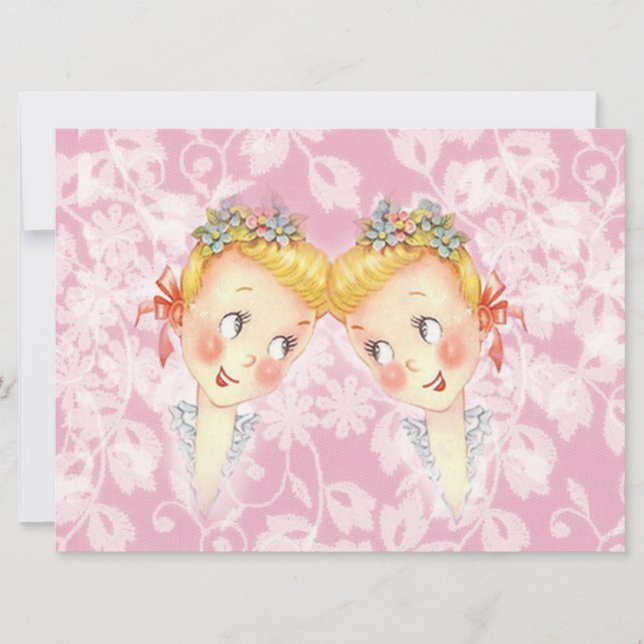 Deux mariées adorables Faire-part de mariage gays  (Devant)