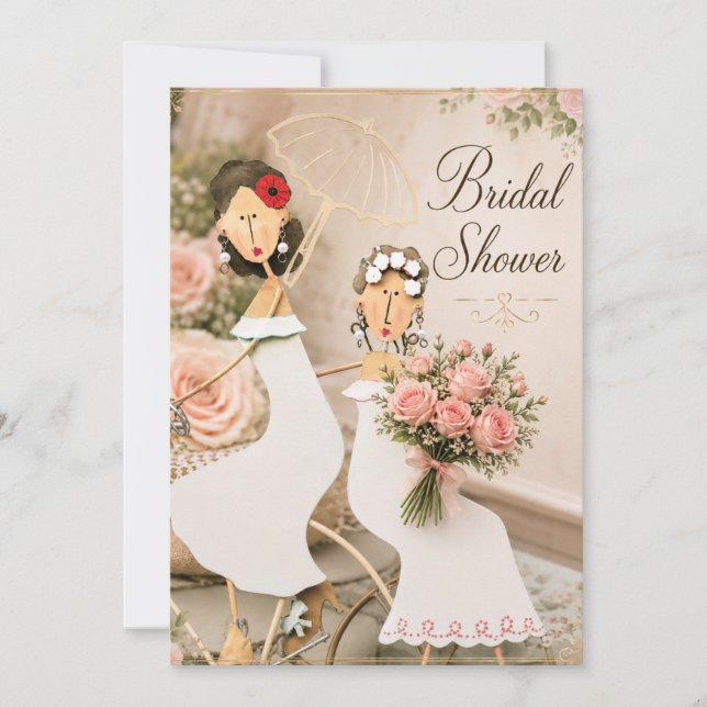 Deux mariées lesbiennes à la fête de mariage (Devant)