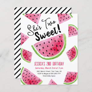 Deux Melon doux Invitation de fête d'anniversaire