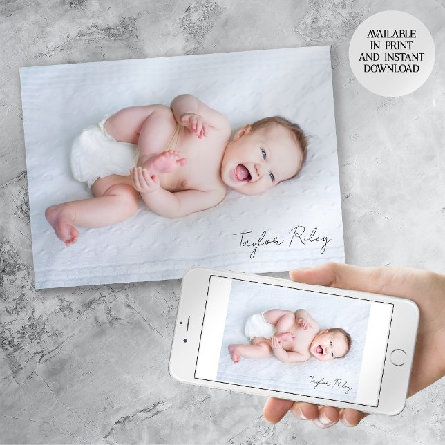 Deux Merci photo Faire-part bébé (Créateur téléchargé)