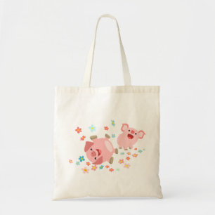 Deux mignons cochons de dessin dans le Sac fourre-