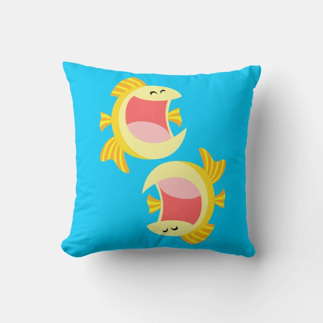 Deux mignons Coussin de poisson cartonné (Recto)
