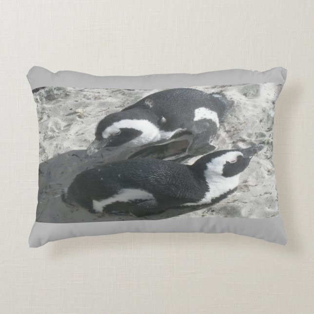 Deux mignons pingouins Coussin (Devant)