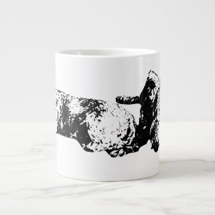 Deux Mini Schnauzers – Tasse artistique noir et bl