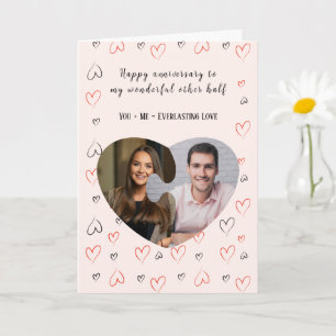 Deux moitiés d'un Carte photo d'anniversaire de co