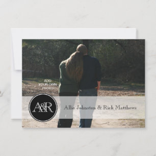 Deux Monogrammes Invitations De Mariage De Photos