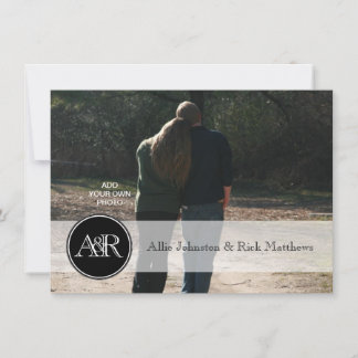 Deux Monogrammes Invitations De Mariage De Photos