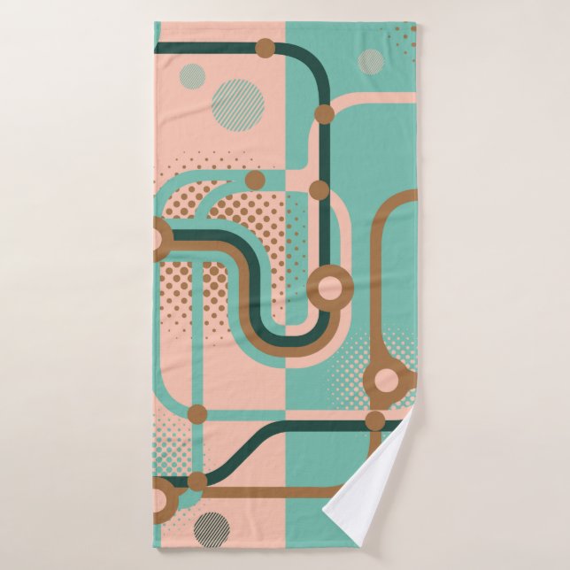Deux motifs sans couture dans des couleurs différe (Serviette de bain)