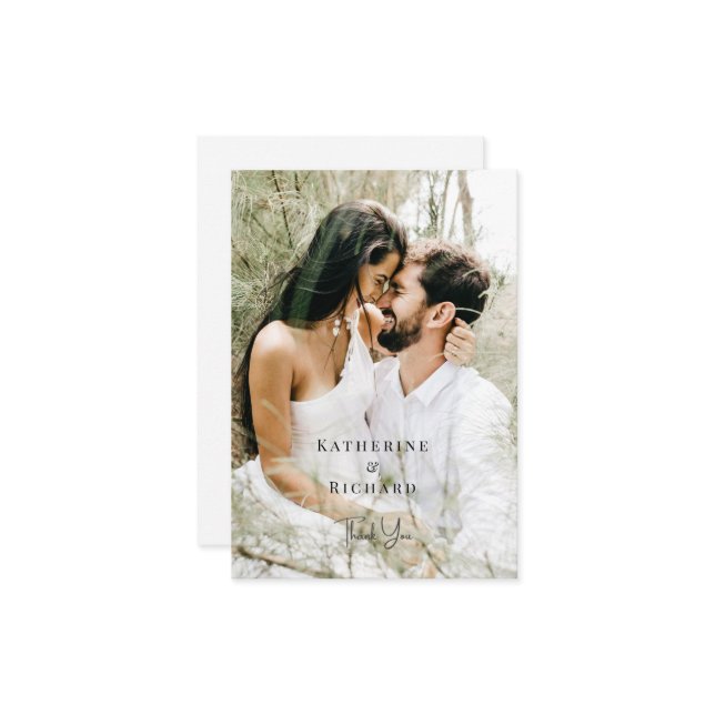 Deux noms de photo Mariage Merci vierge (Devant/Arrière en situation)