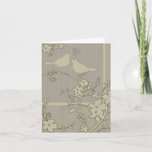 Deux oiseaux d'amour ~ Carte / Invitations