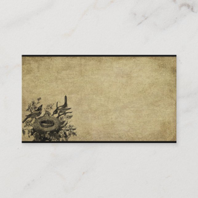 Deux oiseaux et leurs cartes de visite (Devant)