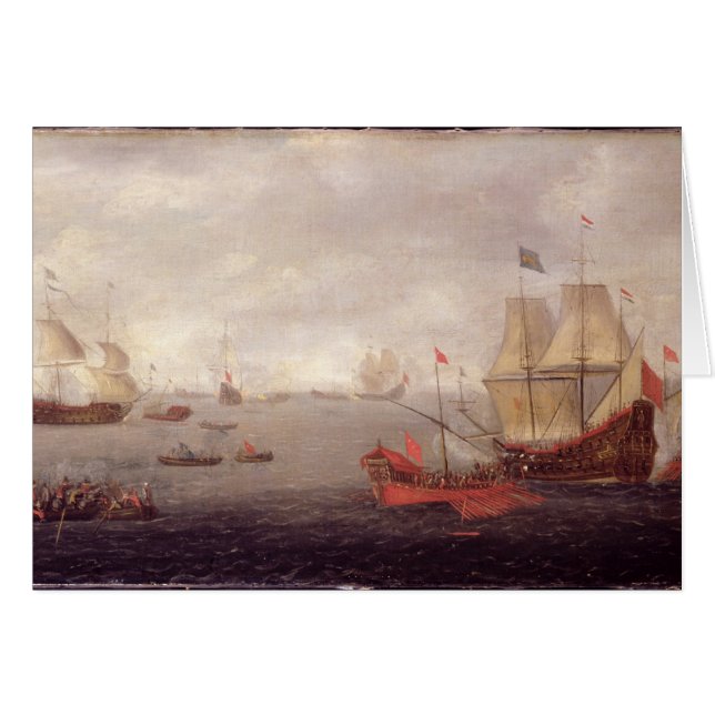 Deux o'War néerlandais d'hommes accompagnés de (Devant horizontal)