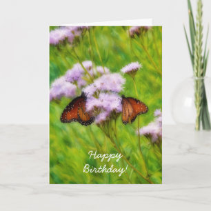 Deux papillons Papillon ami Carte d'anniversaire