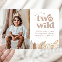 Deux paysages sauvages Carte de remerciements phot