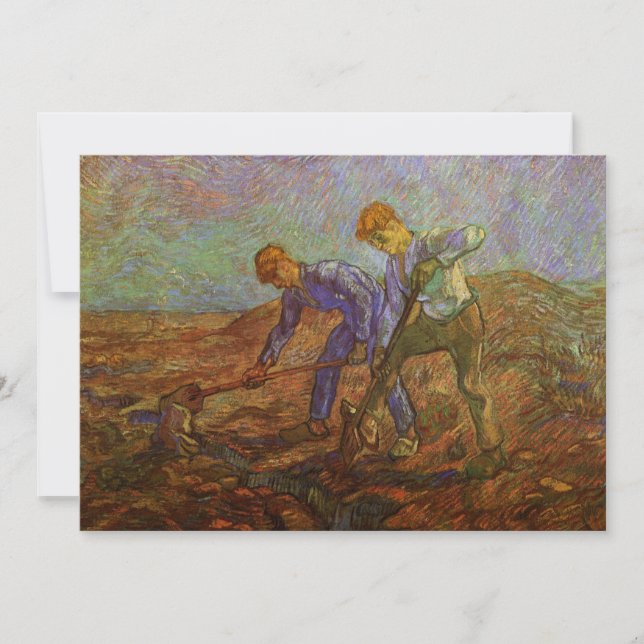 Deux paysans creusant par Vincent van Gogh (Devant)