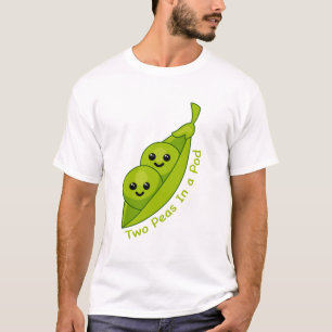 Deux petits pois dans un T-shirt Pod mou et Punny