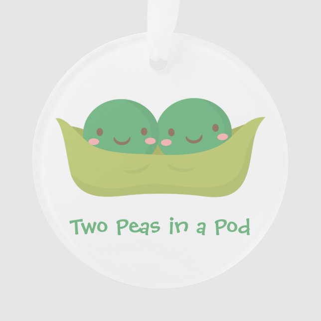 Deux petits pois dans une cosse Décoration de cham (devant)