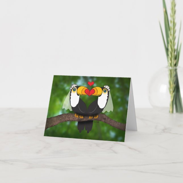 Deux Peuvent Se Marier ! Carte pour notes Mariage  (Devant)