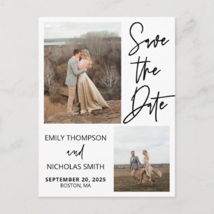 Deux photos Enregistrer la carte postale Date en n
