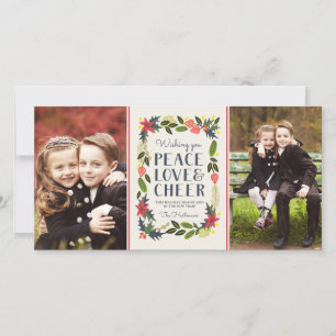 Deux photos Festive Frame Carte photo de vacances