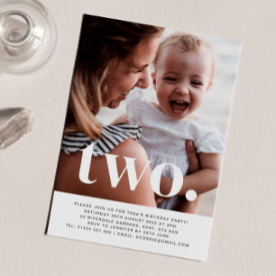 Deux photos Invitation d'anniversaire