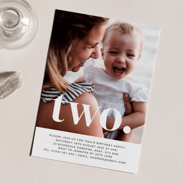 Deux photos Invitation d'anniversaire (Créateur téléchargé)