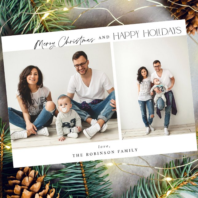 Deux photos minimalistes Joyeux Noël (Créateur téléchargé)