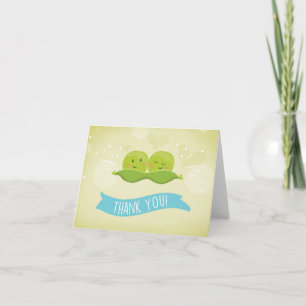 Deux pois dans un Baby shower Merci Jumeaux