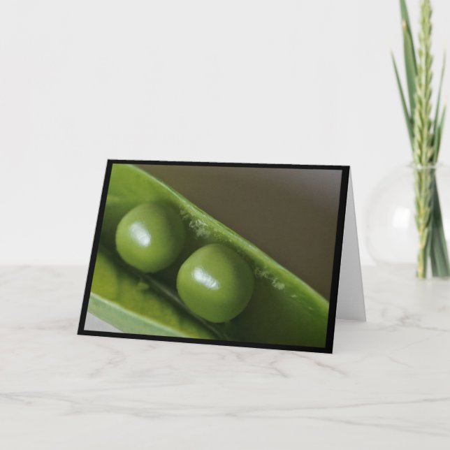 Deux pois dans une carte de cosse (blanc) (Devant)