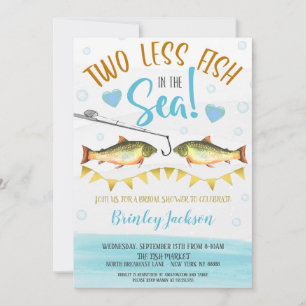 Deux poissons de moins dans la mer Invitation Wedd