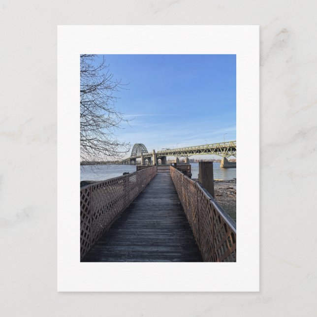 Deux ponts avec carte postale River (Devant)