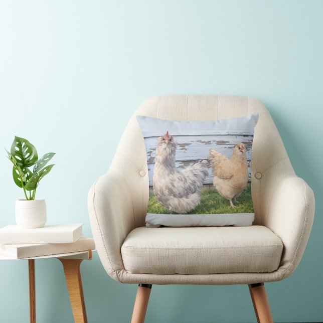Deux poules ferme cuisine Coussin de maison de cam (Chaise)