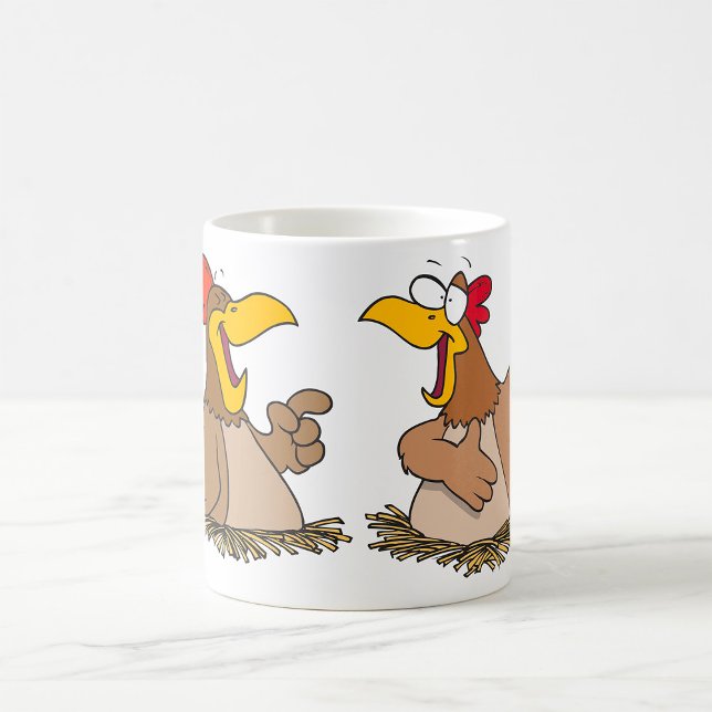 Deux poulets parlants de café Mug (Créateur téléchargé)