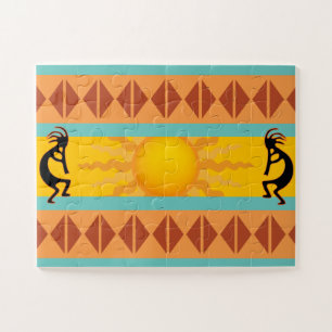 Deux Puzzle amérindien du sud-ouest de Kokopelli