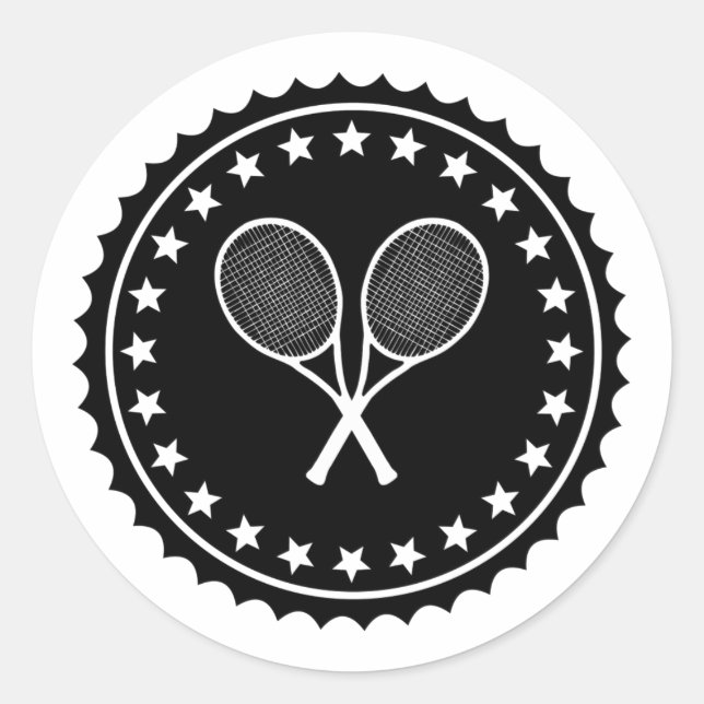 deux raquette de tennis w étoiles étiquette (Devant)