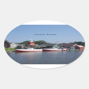 Deux rivières, autocollant Wisconsin