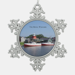 Deux rivières, flocon de neige ou ornement de ball