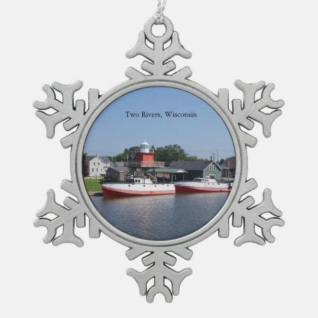 Deux rivières, flocon de neige ou ornement de ball (Devant)