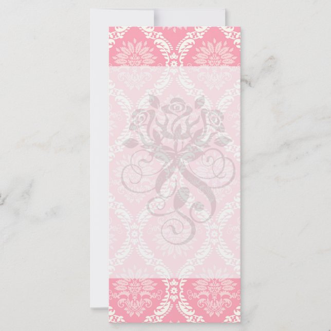 deux rose et crème élégant damassé (Devant)
