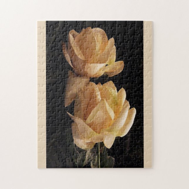 Deux, roses jaunes, puzzle (Vertical)