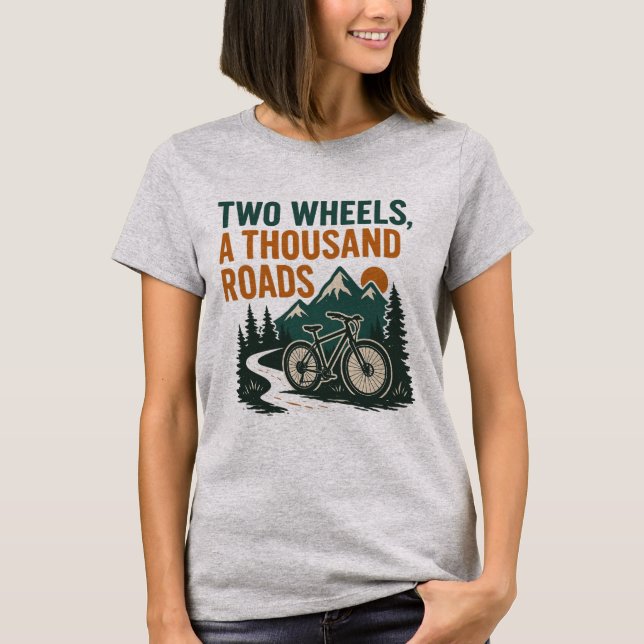Deux Roues, Mille Routes T-shirt (Devant)