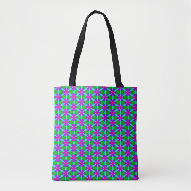 Deux Sacs fourre-tout Fuchsia et Green Designs (Devant)