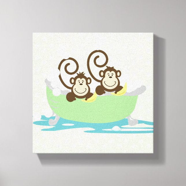 Deux singes sots dans une toile de bain Imprimer (Recto)