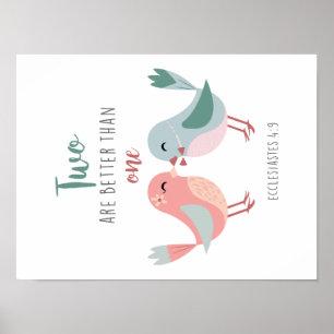 deux sont mieux qu'une affiche chrétienne