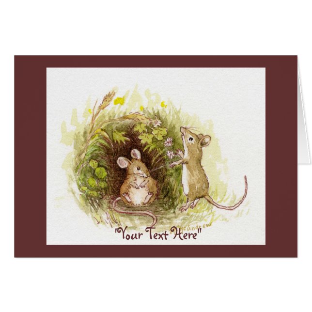 Deux souris dans l'herbe - l'illustration des (Devant horizontal)