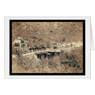 Deux Stagecoaches Passant Black Hills WY 1889