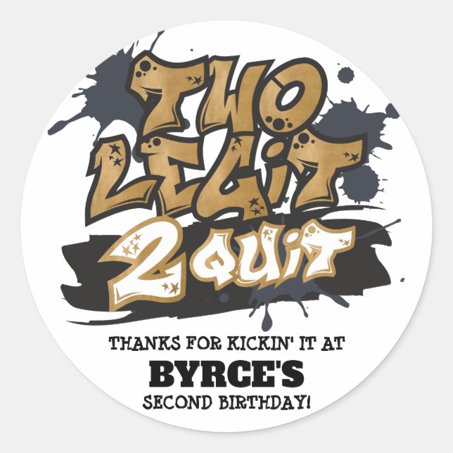 Deux stickers Legit pour arrêter les ronds (Devant)