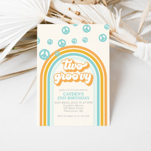 DEUX Super Retro Boy 2E Invitation d'anniversaire