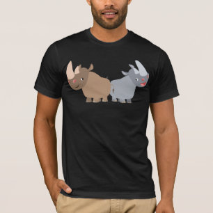 Deux T-Shirt Rhinos Cartoon