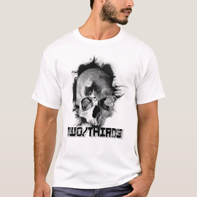 Deux-tiers - T-shirt grunge de crâne (Devant)